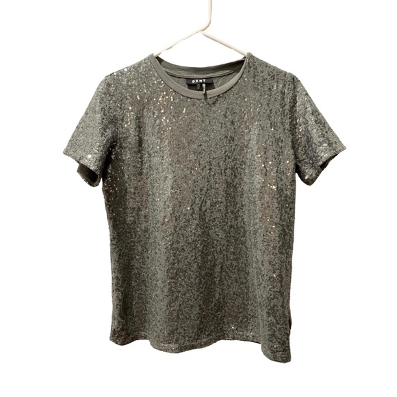 DKNY Sequin T-Shirt SMALL